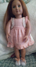 Our Generation Ginger Haired Doll in Peach Dress, Matching Shoes & Cream Bolero
