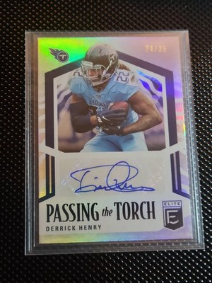 2020 Panini Donruss Elite Passing the Torch Derrick Henry Auto /35 Titans