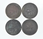 Lot of 4 STRONG Liberty 1888 1882 1884 1883 Indian Head Cent Lot *061