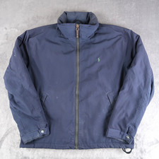 Vintage Polo Ralph Lauren Jacket Men M Blue Windbreaker Fleece Lined Bomber