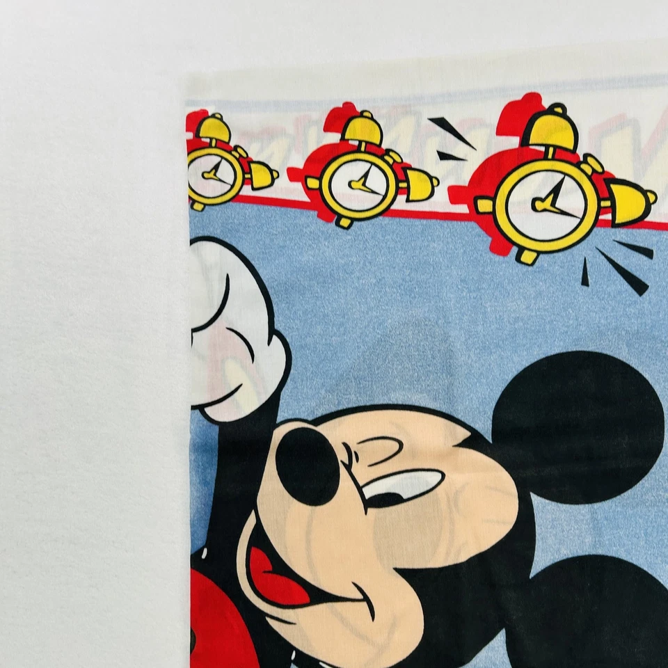 Funda de almohada vintage Disney Mickey Mouse ropa de cama estándar juvenil relojes de dibujos animados años 90 Foto 3 de 4