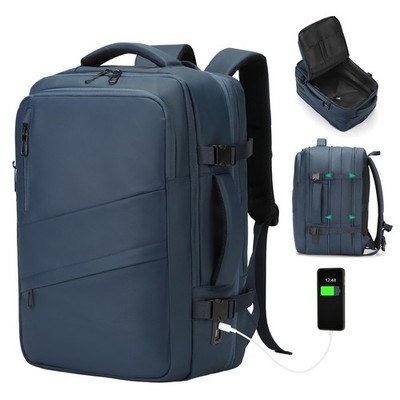 Travel Backpack for Men, 18 Inch Carry on Laptop Backpack with USB A/C Port, ...