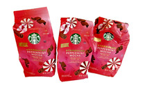 Starbucks Peppermint Mocha Flavored Light Roast Ground Coffee 3 Pkgs 11 Oz Each