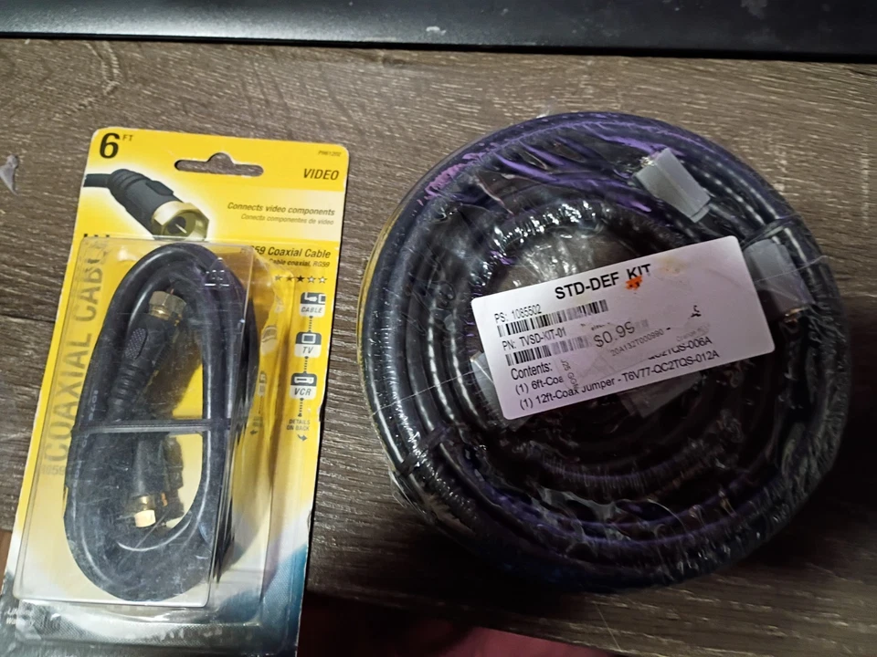 Philips RG59 Coaxial Cable 6 ft-Connects Video Components+6 ft and 12 ft jumper - Image 2 of 2