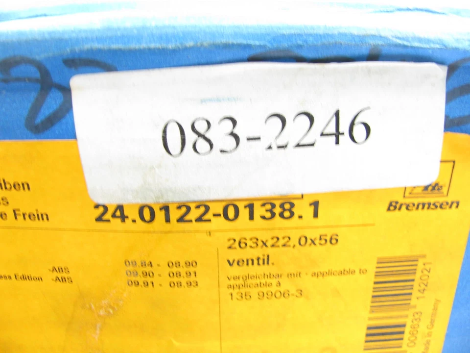 (2) ATE 24012201381 Rotor de freno de disco delantero 1983-1987 Volvo 760 1985-1990 740 Foto 2 de 2