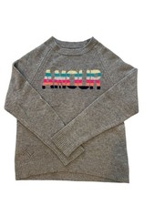 Zadig Voltaire Baly Bis C Cashmere Amour Sweater Gray S