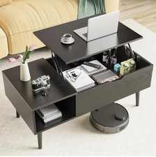 Couchtisch Schwarz Kaffeetisch Beistelltisch Sofatisch Wohnzimmertisch Schublade