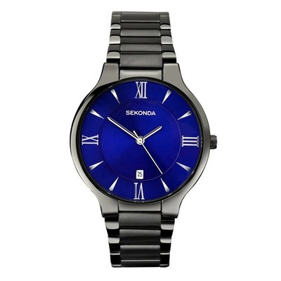 Sekonda Uhr 1140 Herren blaues Zifferblatt blaues Zifferblatt UVP 69,99 £