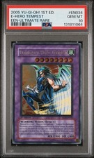 2005 YU-GI-OH! ELEMENTAL ENERGY 1ST ED #EN034 ELEMENTAL HERO TEMPEST PSA 10