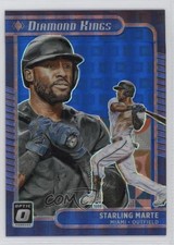 2021 Donruss Optic Diamond Kings Blue Pandora Prizm 90/99 Starling Marte #17 fm0