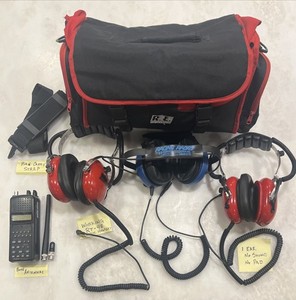 Uniden Bearcat Racing Electronics Scanner TESTED 3 Headsets Bag for Nascar see D