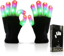 Luwint LED Light Up Rave Gloves for Adults  Teens, Flashing Party...