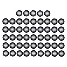 50 Pcs 3/4 Inch White Light 3 LED Clearance Markers Side Marker 50pcs White