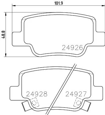 Pastiglie freno 8DB 355 014-891 HELLA per TOYOTA VERSO VERSO VAN