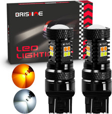 7443 Switchback LED Bulbs Extremely Bright 3030 Chipsets Xenon White/Amber Yello