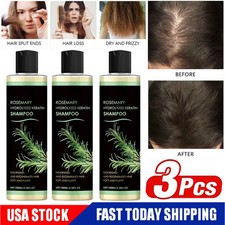 3PCS Organic Rosemary Hair Growth Shampoo for Natural Thickening  Strengthening