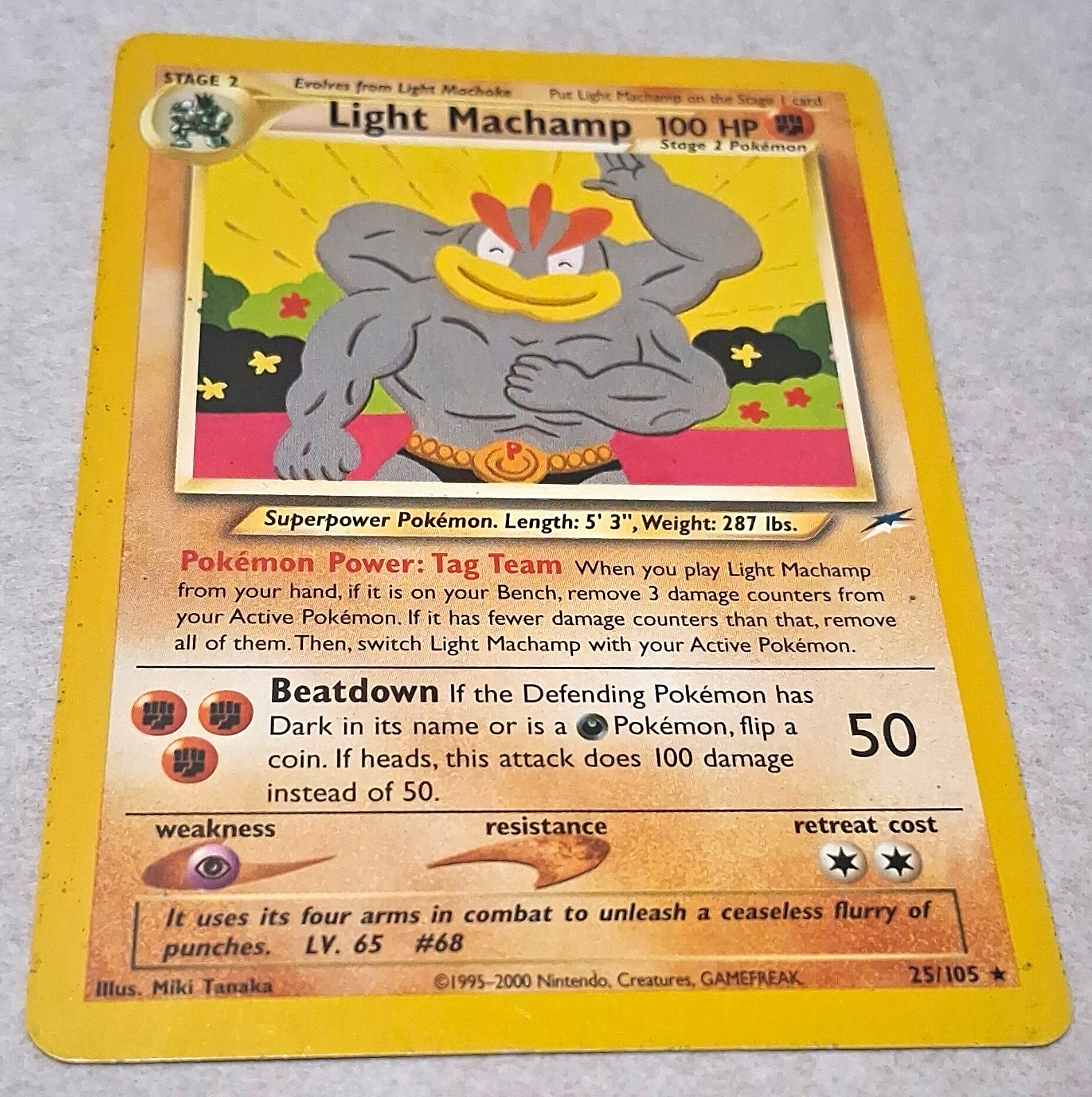 Pokemon Light Machamp 25/105 Neo Destiny