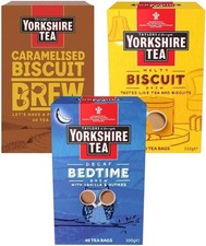 Yorkshire Tea Variety Pack x40 Tea Bags - Malty Biscuit, Decaf Bedtime, Caramel
