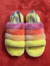UGG FLUFF YEAH SLIDE WOMEN SANDAL LAVA FLOW MULTI US 9