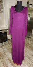 Shein Women's Maxi Dress XS Long Sleeve V-neck & back Romantic Purple