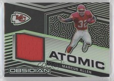2021 Obsidian Atomic Material Electric Etch Green 22/50 Marcus Allen HOF 8em