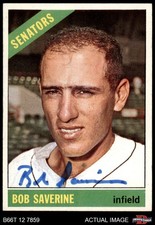 1966 Topps #312 Bob Saverine Senators AUTO Signed