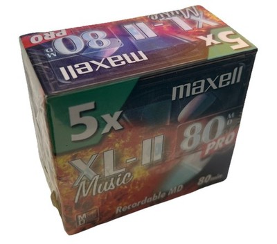 Maxell XL-II Pro, 5x 80 Min. MD-80 5PK 99, 5-Pack, NEU, Mini, Disc, Disk, OVP