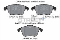 BremsbeläGe VW (Svw) Tiguan (591, 592) 300 TSI 4Motion Baujahr 03/10–12/17 Kw 11