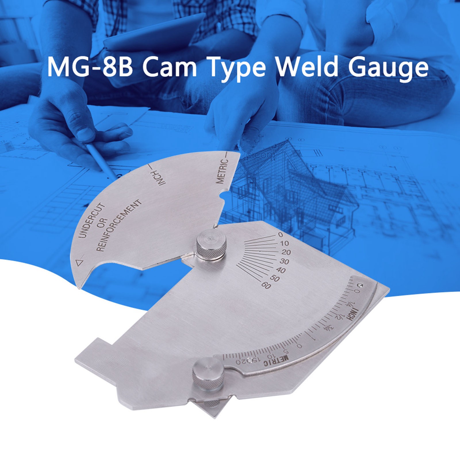 `MG-8B Bridge Cam Welding Gauge Welded Joint Undercut Fillet Leg Throat Gage