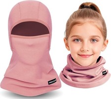 Kids Ski Mask Balaclava, Winter Fleece Full Face Mask Neck Warmer for Boys Girls