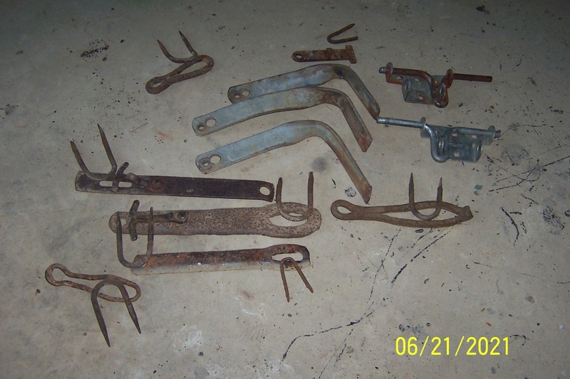Vintage Hand Forged Iron Barn Shed Door Latches Hooks Locks