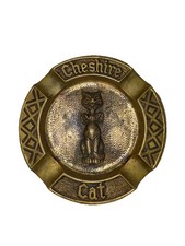 Antique Art Nouveau Bronze Cheshire Cat Ashtray Peerage England Vintage Rare