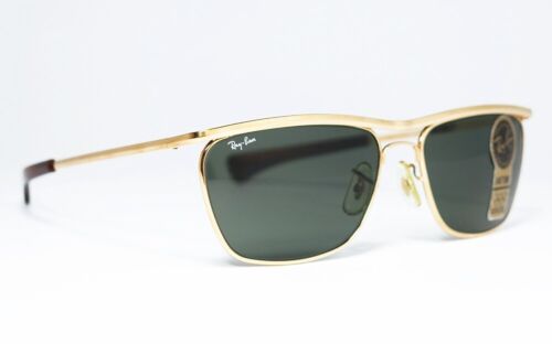 NOS VINTAGE SUNGLASSES RAY BAN OLYMPIAN II DELUXE BAUSCH LOMB G-15 GOLD SQUARE - Picture 4 of 10