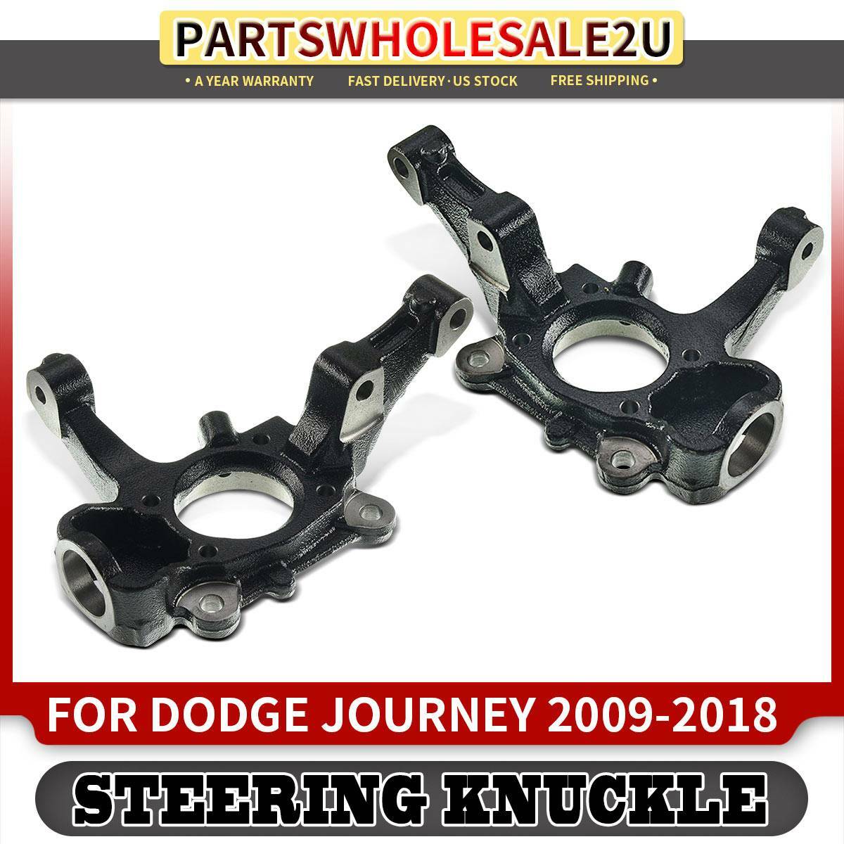2x Front Left & Right Steering Knuckle for Dodge Journey 2009-2018 5006211AA