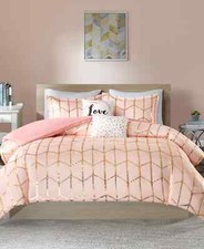 180 INTELLIGENT DESIGN Raina 5-Pc. Full/Queen Duvet Cover Set Blush/Gold