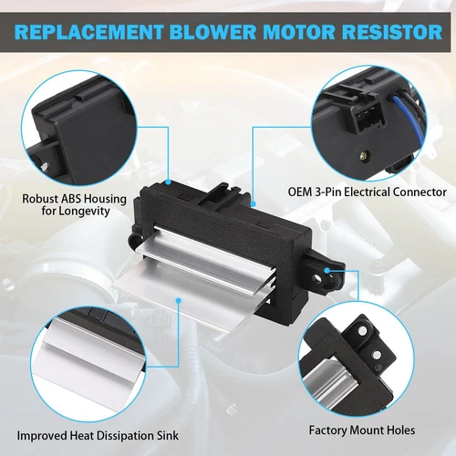 Front HVAC Heater Blower Motor Resistor For Chevy Trailblazer Envoy 2002-2009 - Picture 6 of 8