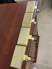 Gold Metal Mantel Shelve Hangers or Stocking Hangers Heavy