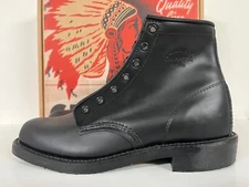 Chippewa Utility Service Work Boots 6" Leather Black Trooper sz 9 D 1901M82