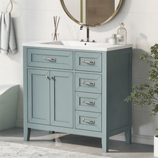 36" Bathroom Vanity with Sink Combo Bathroom Storage Cabinet with Drawers
