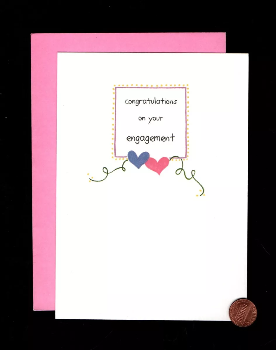 ENGAGEMENT CONGRATULATIONS - Hearts - Greeting Card W/ TRACKING | eBay