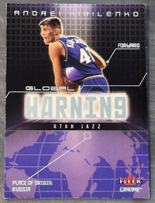 2002-03 Fleer Genuine Global Warning #3 ANDREI KIRILENKO  Jazz  FREE SHIPPING