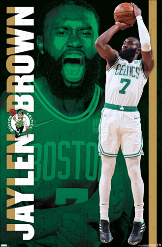 Jaylen Brown SUPER SEVEN Boston Celtics NBA Basketball Action 22x34 Wall  POSTER