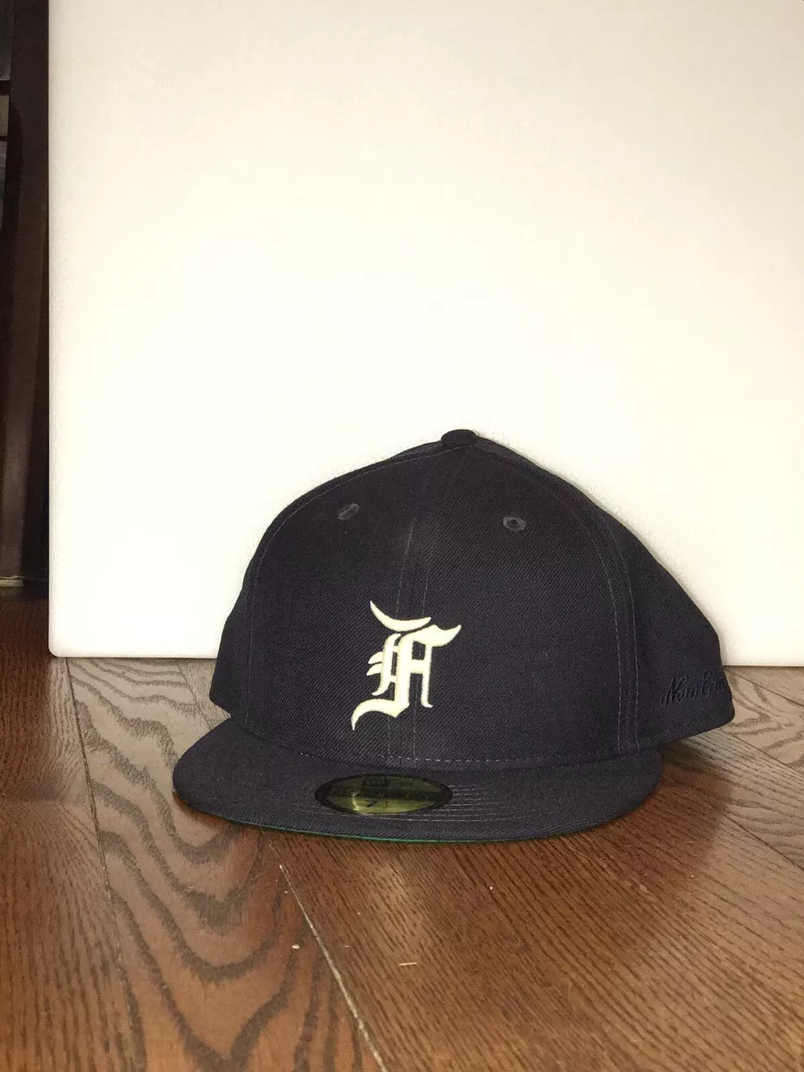 Fear Of God Essentials X New Era Hat Navy Fitted Hat 7 1/2 In Hand