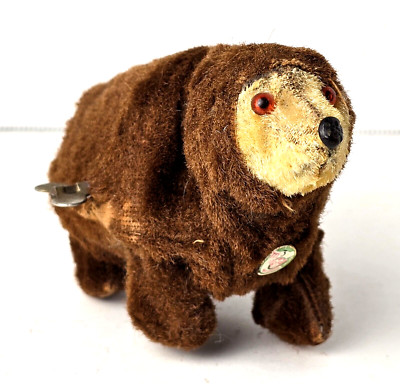 Vtg Max Carl Windup Bear Toy  Walks & Head Moves Side to Side  Works W. Germ.