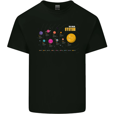 The Solar System Raum Planeten Universum Herren Baumwolle Maglietta T-Shirt