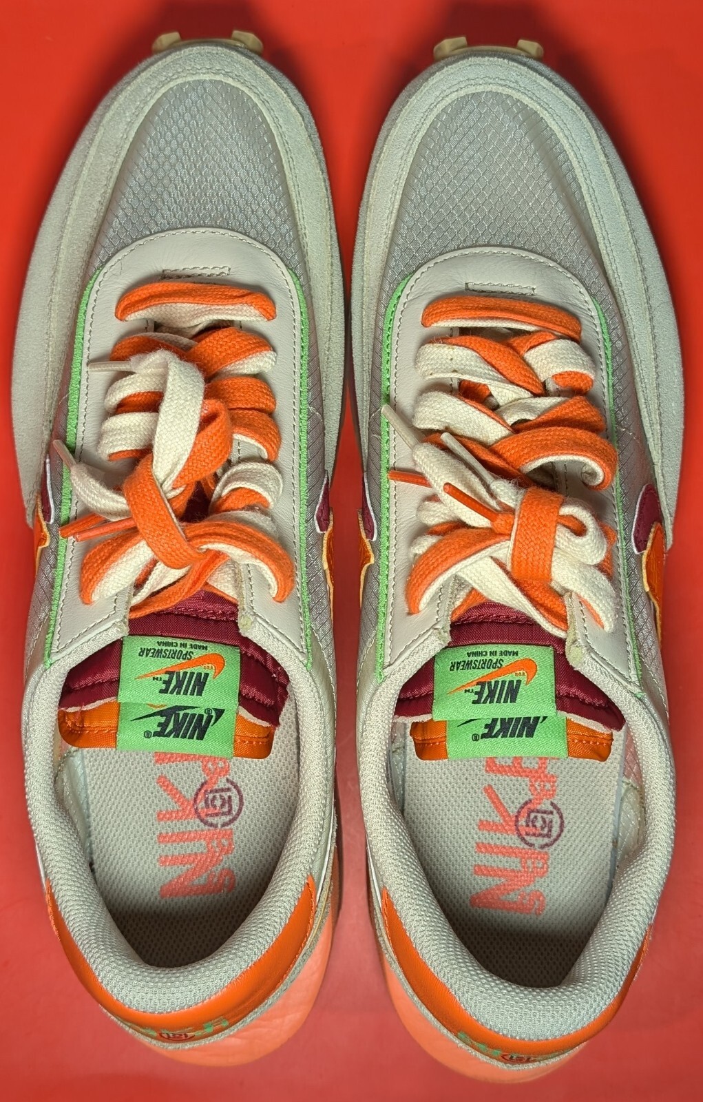 SACAI X NIKE Taglia 12 Nike Sacai x Clot x LD Waffle Net Orange Blaze