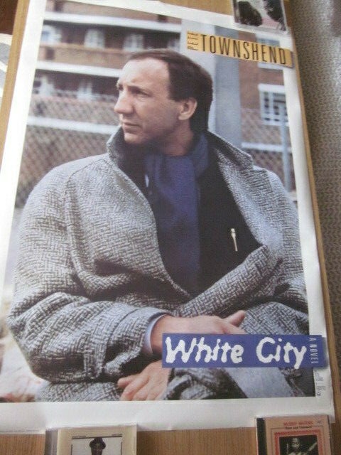 Pete Townshend 1985 White City: A Novel Promo Poster The Who