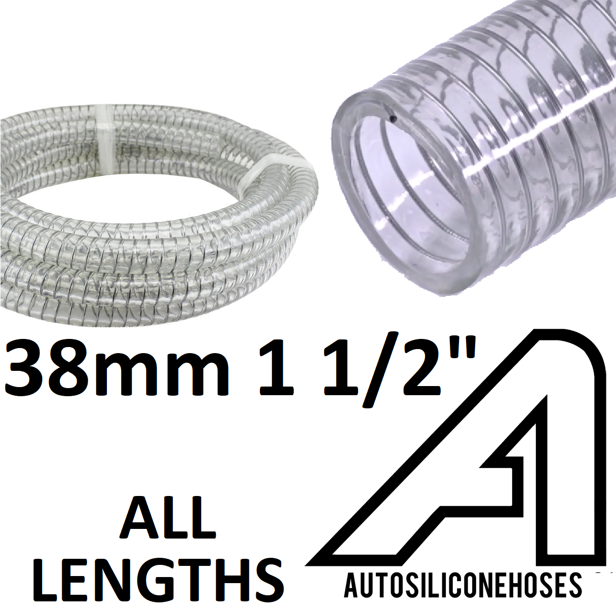 38mm HEAVY DUTY PVC Flexible Garden Fish Pond Hose Marine Flexi Pipe 2