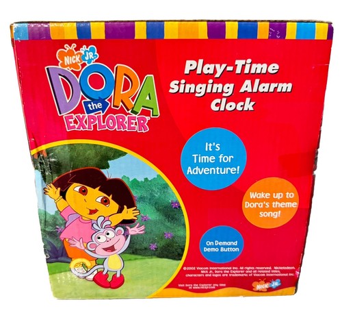 NEW Vintage 2002 Dora The Explorer Play-Time Singing Alarm Clock Viacom - Picture 4 of 6