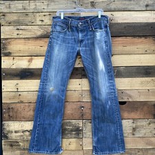 Levis RED Collection Vintage Straight 34/32 Rare 90  s Blue Leather Patch Vtg